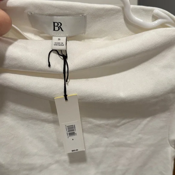 NWT Banana Republic Poppy Draped Top Short Sleeve white top S Small #758562 - Picture 4 of 4